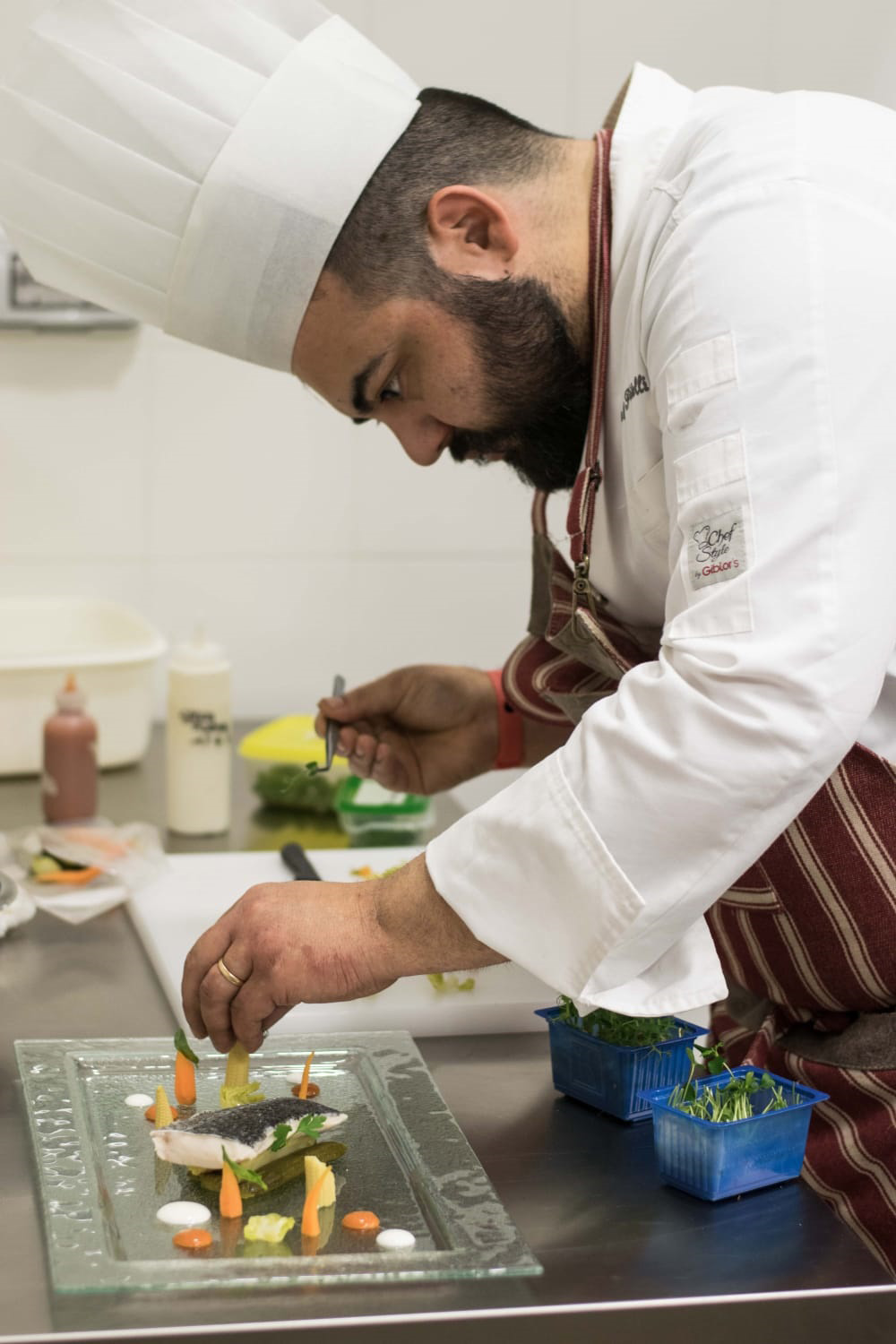 Chef Gabriele Piscitelli in preparazione