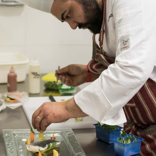 Chef Gabriele Piscitelli in preparazione